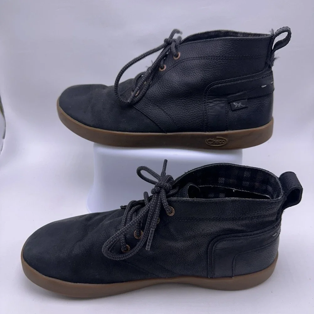 Chaco Davis Mid Leather Boot Mens Size 9 Black Chukka Ankle Shoes JCH106685